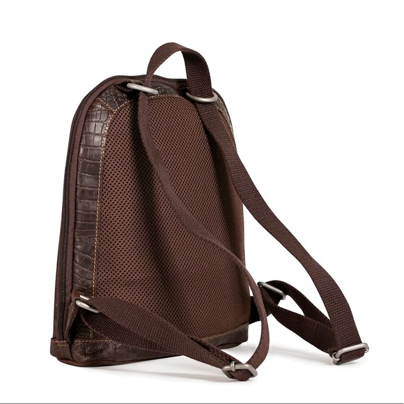 Jack Rogers Hornback Croco Convertible Backpack/Crossbody NWOT - Picture 5 of 15